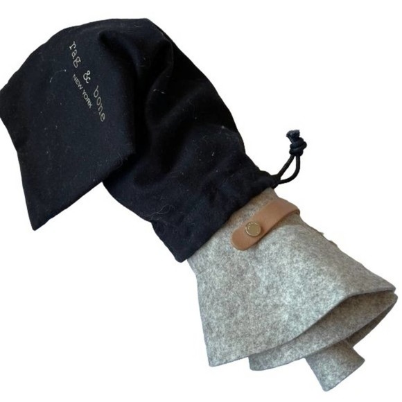 Rag & Bone Abbott Fedora Packable Gray Tan Size Small includes tags and case main image 5